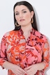 Cupro-blouse, print, opstaande kraag, 3/4-mouwen