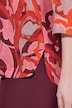 Cupro-blouse, print, opstaande kraag, 3/4-mouwen