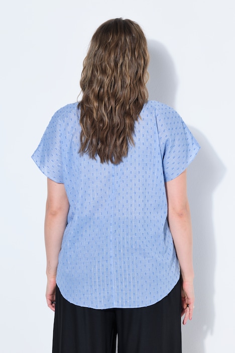 Blusenshirt, oversized, Struktur und Glitzer