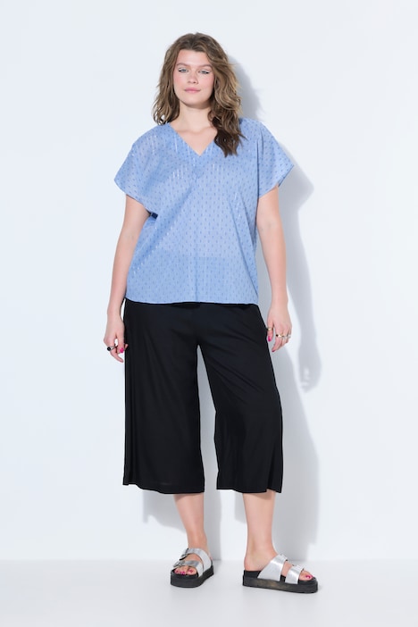 Blusenshirt, oversized, Struktur und Glitzer