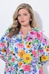 Bluse, Regular Fit, Blumenmuster, Langarm