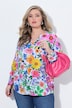 Bluse, Regular Fit, Blumenmuster, Langarm
