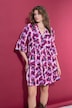 Kleid, A-Line, Flower-Print, Volants