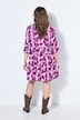 Kleid, A-Line, Flower-Print, Volants