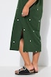 Midi-jurk, oversized, jersey, hartjes print, mouwloos