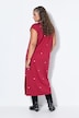 Midi-jurk, oversized, jersey, hartjes print, mouwloos