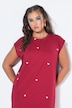 Midi-jurk, oversized, jersey, hartjes print, mouwloos