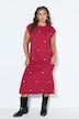 Midi-jurk, oversized, jersey, hartjes print, mouwloos