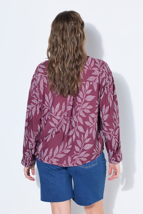 Chemise boxy en crêpe imprimé