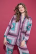 Hemdbluse, Straight Shape, Satin, Tuch-Print.