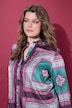 Hemdbluse, Straight Shape, Satin, Tuch-Print.