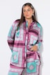Bluse i sateng med skjerfprint