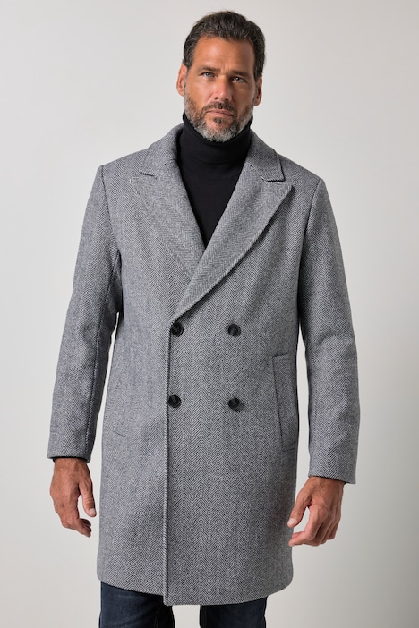 Mantel, Wollmix, Reverskragen, bis 7 XL