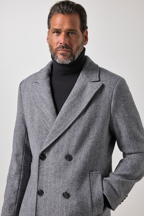 Mantel, Wollmix, Reverskragen, bis 7 XL