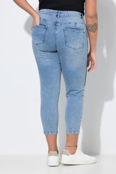 Jeans a 7/8 dal taglio aderente con stampa moderna e cinque tasche