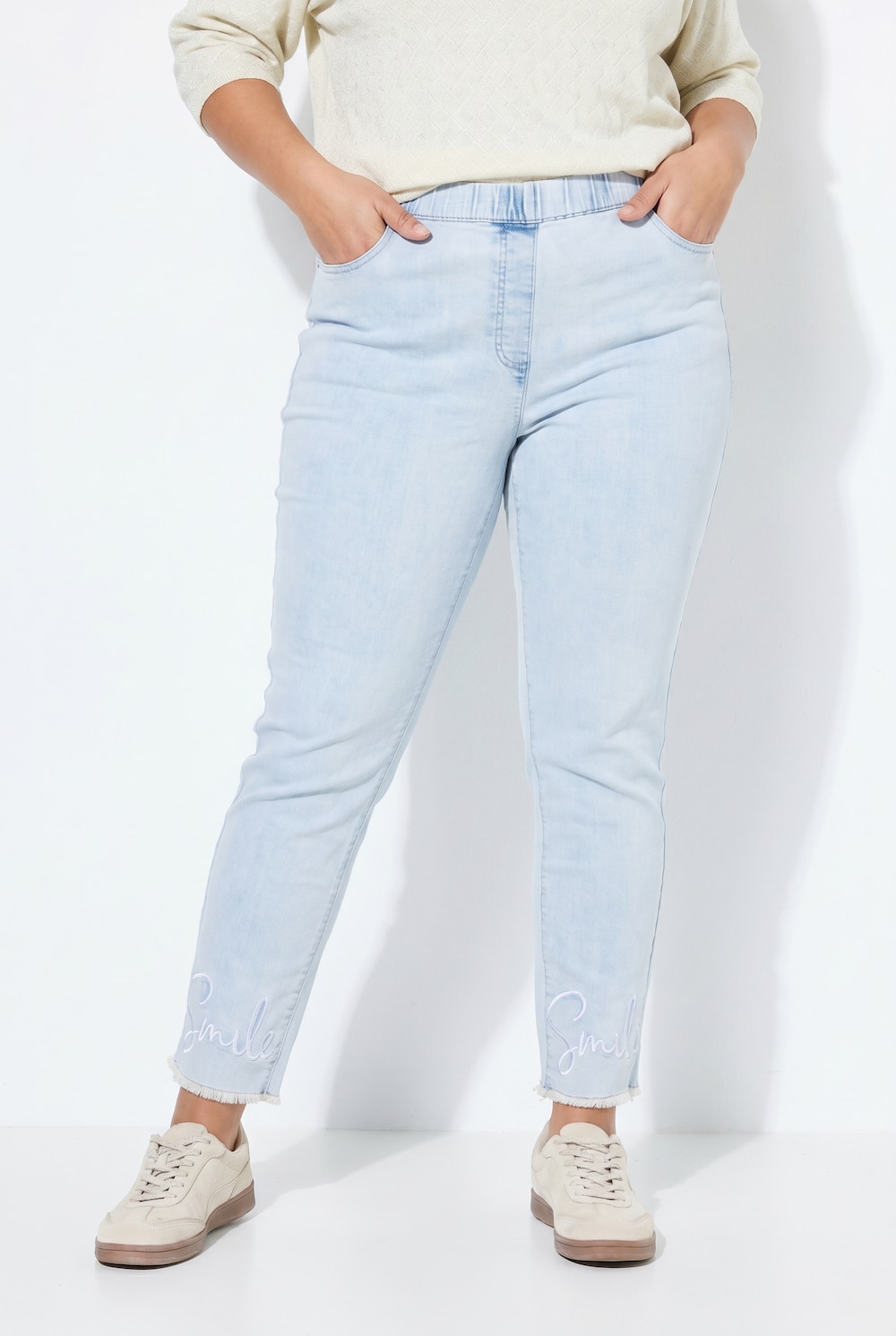 7/8-jeggings, slim fit, elastisk linning