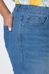Short en jean 5 poches, aspect jupe sur le devant