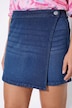 Jeans-Skort, vorne halb wie ein Rock, 5-Pocket