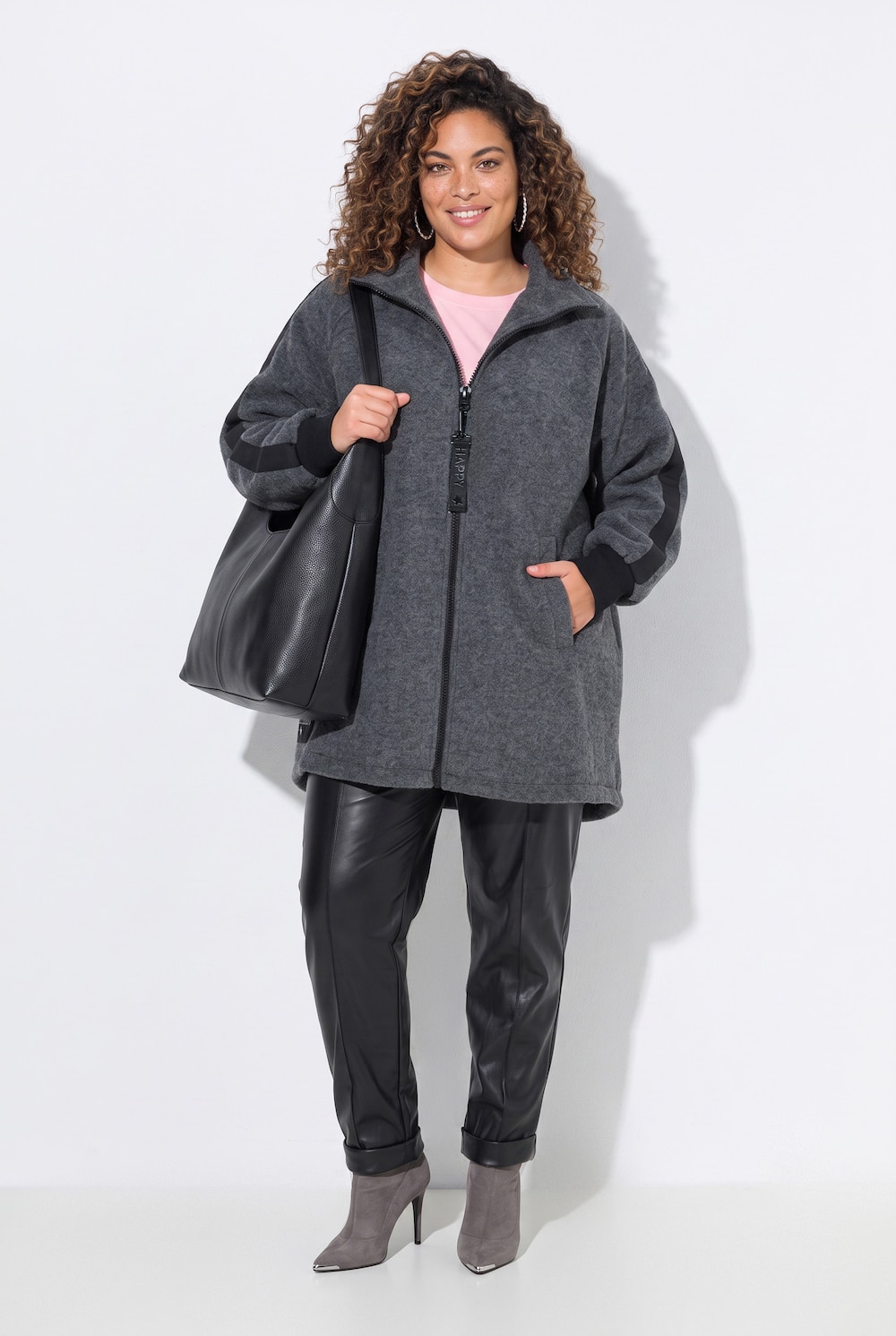 Wolljacke, Stehkragen, Raglan-Langarm