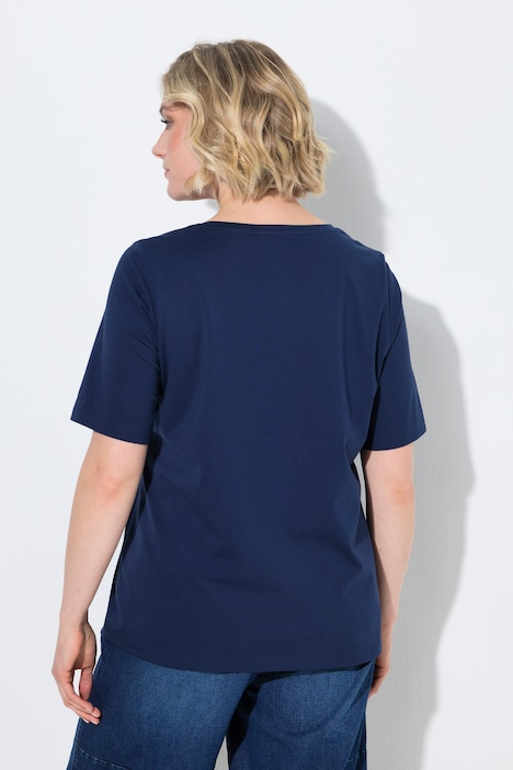 Flocked Denim Atelier Logo Print Tee