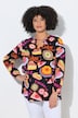Bluse, A-Linie, Dessert-Muster, Langarm