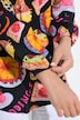 Bluse, A-Linie, Dessert-Muster, Langarm