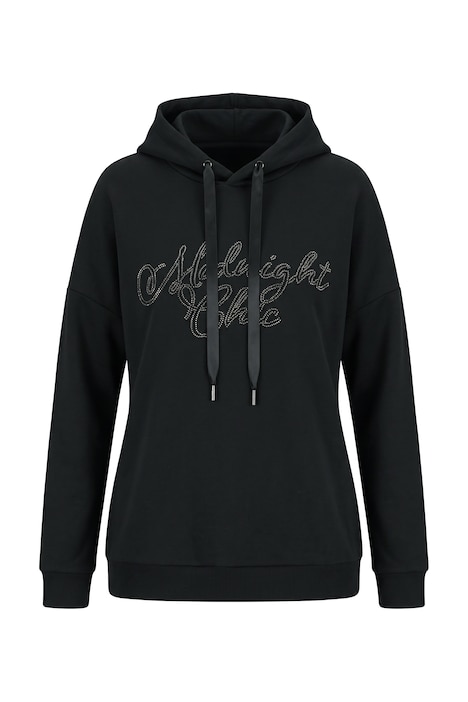 Hoodie, Perlen-Schriftzug, Kapuze, Langarm