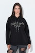 Hoodie, Perlen-Schriftzug, Kapuze, Langarm