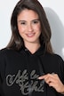 Hoodie, Perlen-Schriftzug, Kapuze, Langarm