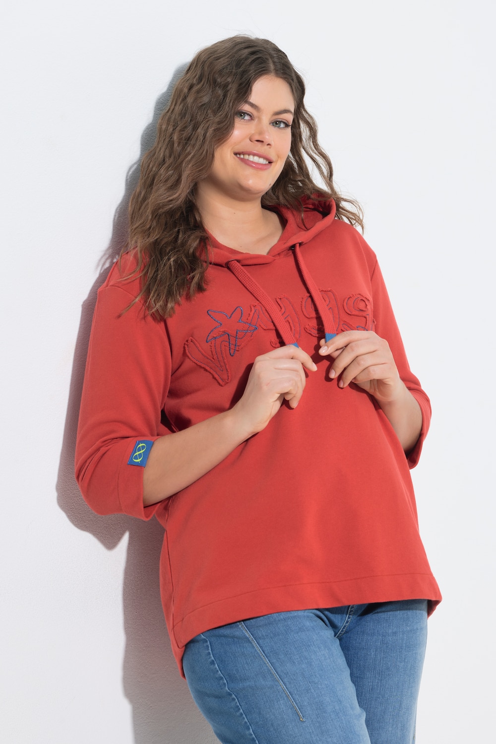 Sweatshirt, Kapuze, 3/4 Arm