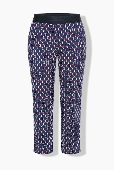 Jerseyhose Sienna, bedruckt, schmales Bein, Elastikbund