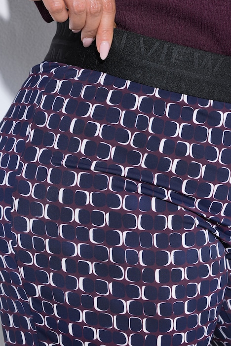 Jerseyhose Sienna, bedruckt, schmales Bein, Elastikbund