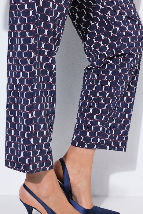 Jerseyhose Sienna, bedruckt, schmales Bein, Elastikbund