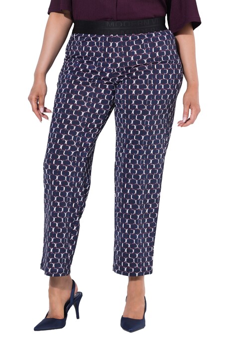 Jerseyhose Sienna, bedruckt, schmales Bein, Elastikbund