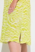 Kleid, A-Linie, Krepp, Animalmuster, 3/4-Ballonärmel