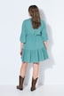 Kleid, kurze A-Line, Musselin, Volants