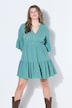 Kleid, kurze A-Line, Musselin, Volants