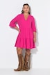 Kleid, kurze A-Line, Musselin, Volants