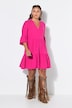 Kleid, kurze A-Line, Musselin, Volants