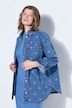 Denimskjorte med hjerteprint