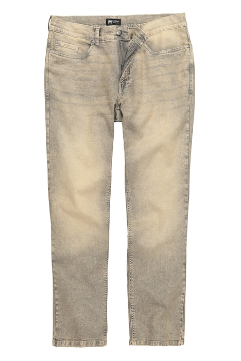 Džíny, volný střih, sepraný denim, do vel. 72