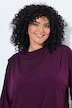 Jersey-Pullover, Zierfalten, Stehkragen, Halbarm