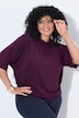 Jersey-Pullover, Zierfalten, Stehkragen, Halbarm