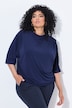 Jersey-Pullover, Zierfalten, Stehkragen, Halbarm