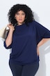 Jersey-Pullover, Zierfalten, Stehkragen, Halbarm