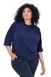 Jersey-Pullover, Zierfalten, Stehkragen, Halbarm