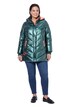 Long-Steppjacke, Komfort Fit, Kapuze, farbiges Futter