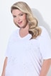 T-shirt, A-lijn, glittersteentjes, korte mouw