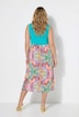 Jerseykleid, ärmellose A-Linie, Rock mit Druck, Ziersteine