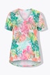 Rainbow Monstera Short Sleeve V-Neck Tee